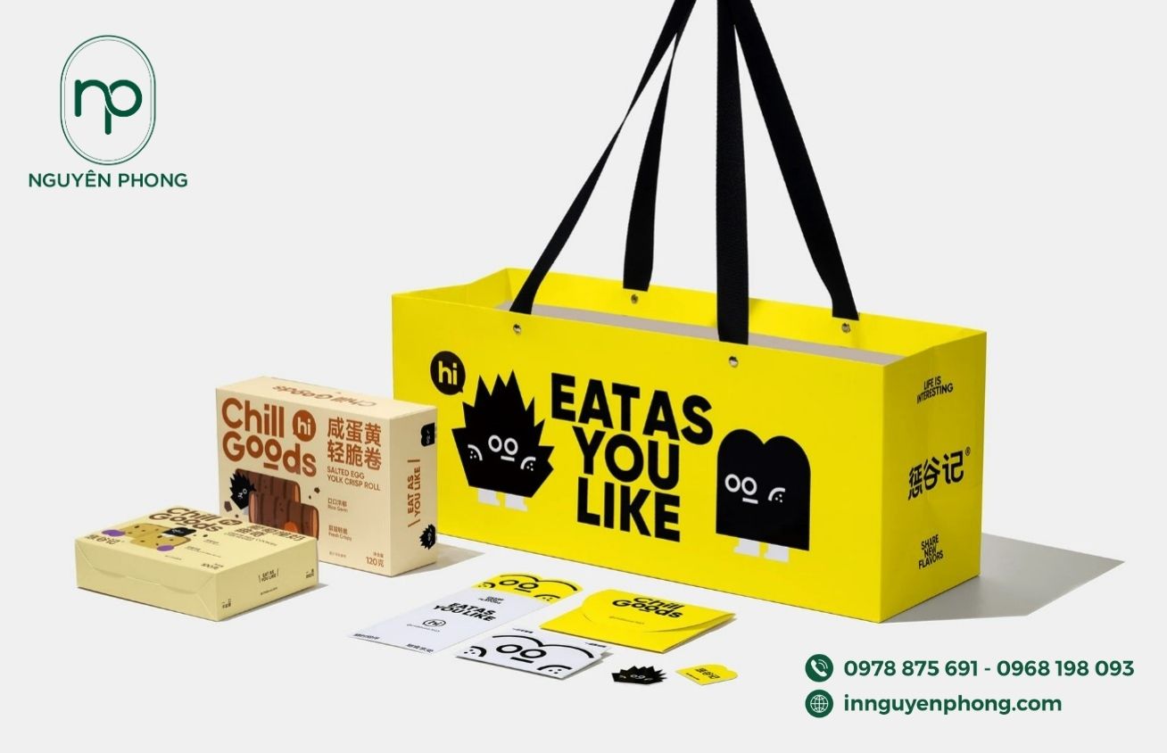 Mẫu túi giấy đựng thịt sấy thiết kế nổi bật